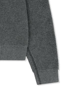 BOUCLE TEXTURE KNIT PULLOVER IN GREY