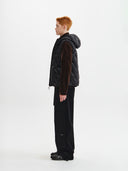 MIX QUILTED LIGHT DOWN VEST IN BLACK