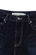 STITCH POINT DENIM SHORTS IN BLACK image 12