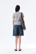 CARPENTER BERMUDA DENIM PANTS IN BLUE image 8