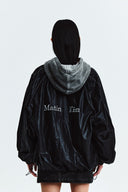 MATIN KIM LOGO COATING JUMPER IN BLACK image 11