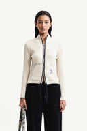HANDCRAFT SLIM FIT CARDIGAN IN LIGHT BEIGE image 5