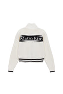SPELL POINT STRIPE KNIT CARDIGAN IN BLACK image 11