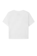 MATIN KIM LOGO CUTTED CROP TOP IN WHITE image 8