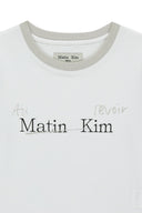 TONAL RIB LOGO CROP TOP IN WHITE image 3