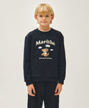 KIDS BALLOON BEAR SWEATSHIRT IN NAVY image 11