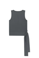 HEM TIE DETAIL SLEEVELESS TOP IN CHARCOAL GREY image 14