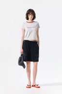 TONAL RIB LOGO CROP TOP IN GRAY image 8