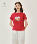 W AEROCOOL RESORT GRAPHIC TEE IN RED image 11