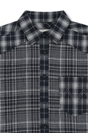 MIXED CHECK OVER FIT SHIRT IN NAVY image 16