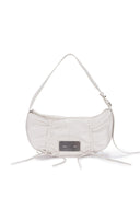 HALF SHIRRING RIBBON ROUND BAG IN CHARCOAL GREY image 1
