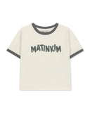 MATIN LOGO RINGER CROP TOP IN CREAM image 13