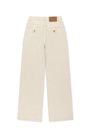 STUD POINT COLOR DENIM PANTS IN CREAM image 2