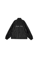 MATIN KIM LOGO COATING JUMPER IN BLACK image 1