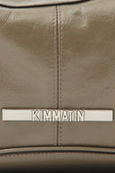 LEATHER TWO WAY HOBO BAG IN KHAKI image 3