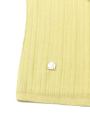 LAYERED BUTTON HALTER NECK TOP IN LIGHT YELLOW image 5