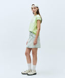 W STRAIGHT DENIM MINI SKIRT IN LIGHT BLUE