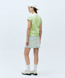 W STRAIGHT DENIM MINI SKIRT IN LIGHT BLUE