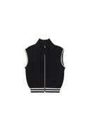 SPELL POINT STRIPE KNIT VEST IN BLACK image 7