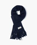 FUZZY SOLID KNIT MUFFLER IN NAVY image 8