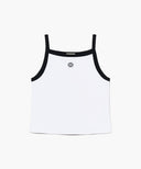 W COLOR BLOCK SQUARE NECK SLEEVELESS IN WHITE image 1