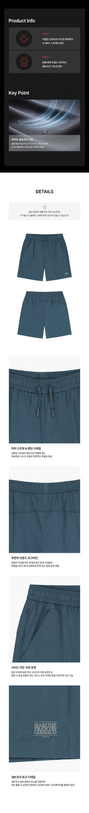 MARITHE SPORT NYLON HALF PANTS IN VINTAGE BLUE image 6