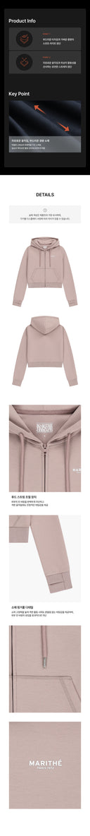 MARITHE SPORT W HOODIE ZIPUP IN DARK PINK image 6