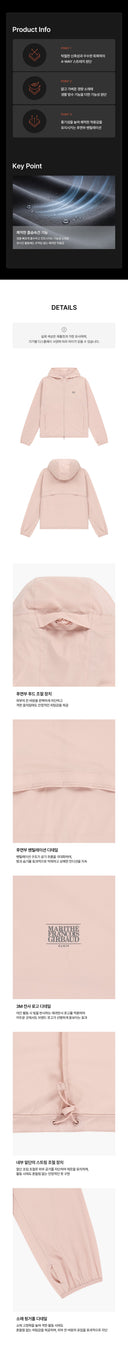 MARITHE SPORT HOODIE WINDBREAKER IN PINK image 6