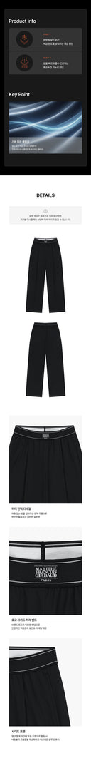 MARITHE SPORT W PIN-TUCK WIDE PANTS IN BLACK image 6