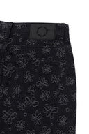 FLOWER PATTERN FLARE DENIM PANTS IN BLACK image 18
