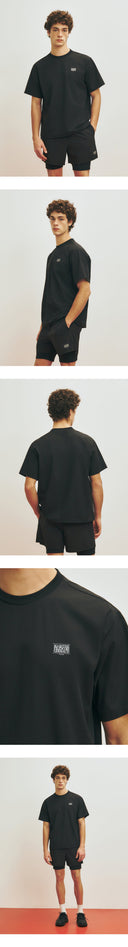 MARITHE SPORT CLASSIC LOGO WOVEN TEE IN BLACK image 7