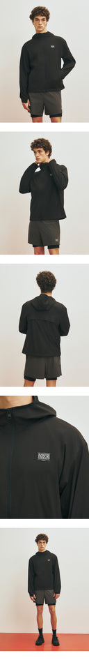 MARITHE SPORT HOODIE WINDBREAKER IN BLACK image 7