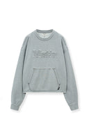 RAW CUT APPLIQUE SWEATSHIRT IN GRAY image 2
