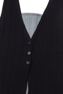 LAYERED BUTTON HALTER NECK TOP IN BLACK image 15