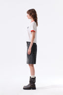 MATIN LOGO RINGER CROP TOP IN WHITE image 6