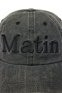 MATIN LOGO WASHED BALL CAP IN BLACK image 5