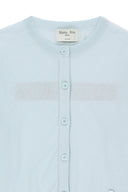 BACK LOGO SHEER CARDIGAN FOR WOMEN IN LIGHT BLUE image 3