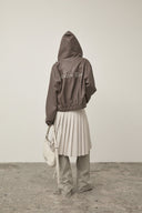 FAUX LEATHER HOODY CROP JUMPER IN BROWN image 10