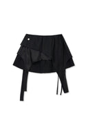 MULTI PANEL LAYERED SKIRT IN BLACK image 10