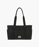 CLASSIC LOGO PATTERN CANVAS SHOULDER BAG IN BLACK image 8
