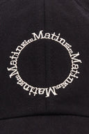 MACARON LOGO BALL CAP IN BLACK