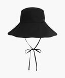 W STRAP SEERSUCKER WIDE BUCKET HAT IN BLACK image 6