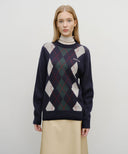 ARGYLE JQD KNIT PULLOVER IN NAVY image 11