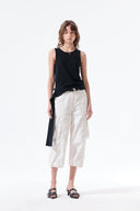 HEM TIE DETAIL SLEEVELESS TOP IN BLACK image 20