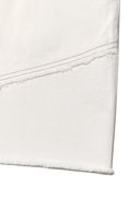 CUT LINE POINT DENIM SHORTS IN WHITE image 17