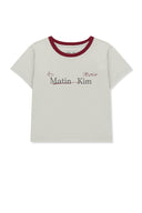 TONAL RIB LOGO CROP TOP IN CHARCOAL GREY image 1