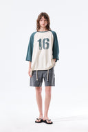 RAW EDGE RAGLAN TOP IN CREAM image 10