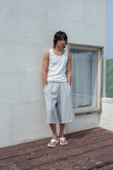 BANDING BERMUDA SWEATPANTS FOR MEN IN GRAY image 6