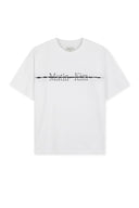 MATIN KIM LOGO CUTTED LAYERED TOP IN WHITE image 1