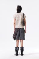 LETTERING GRAFFITI CREASE TOP IN BEIGE image 7